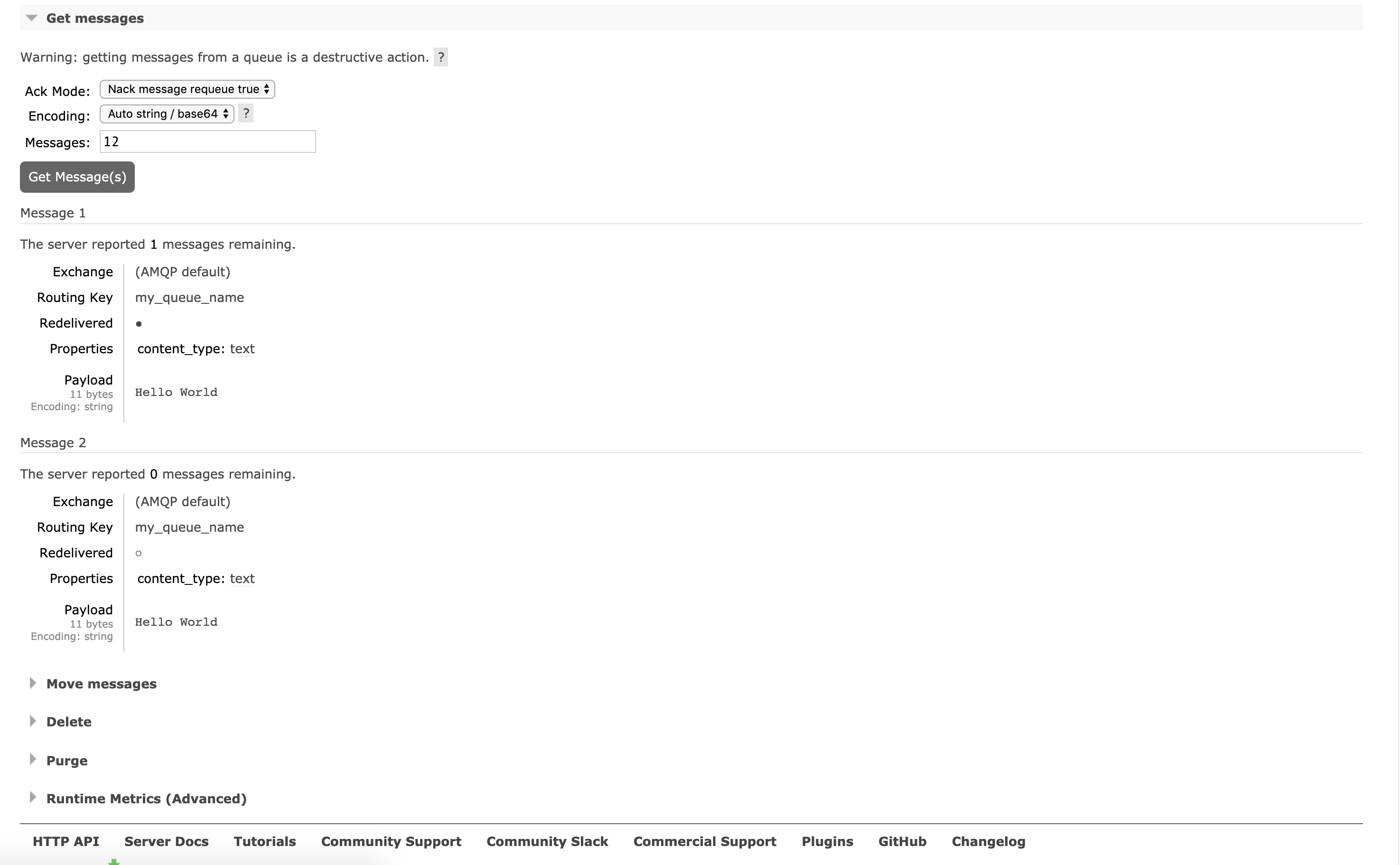 RabbitMQ Delivery Block